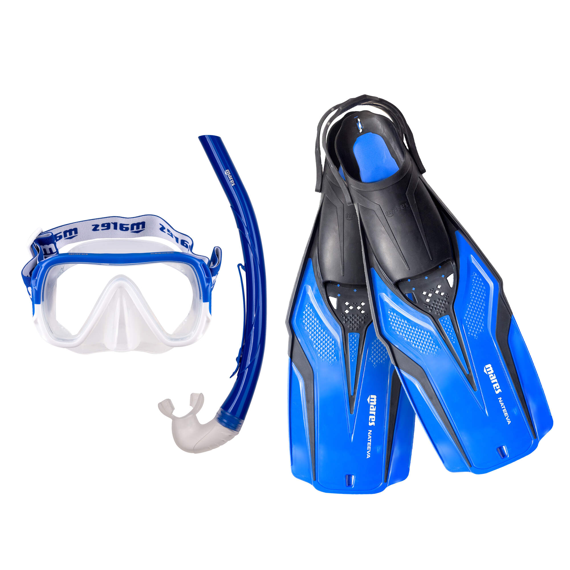 Set Mask & Snorkel & Fin Nateeva Keewee Adult (Mares Snorkeling)