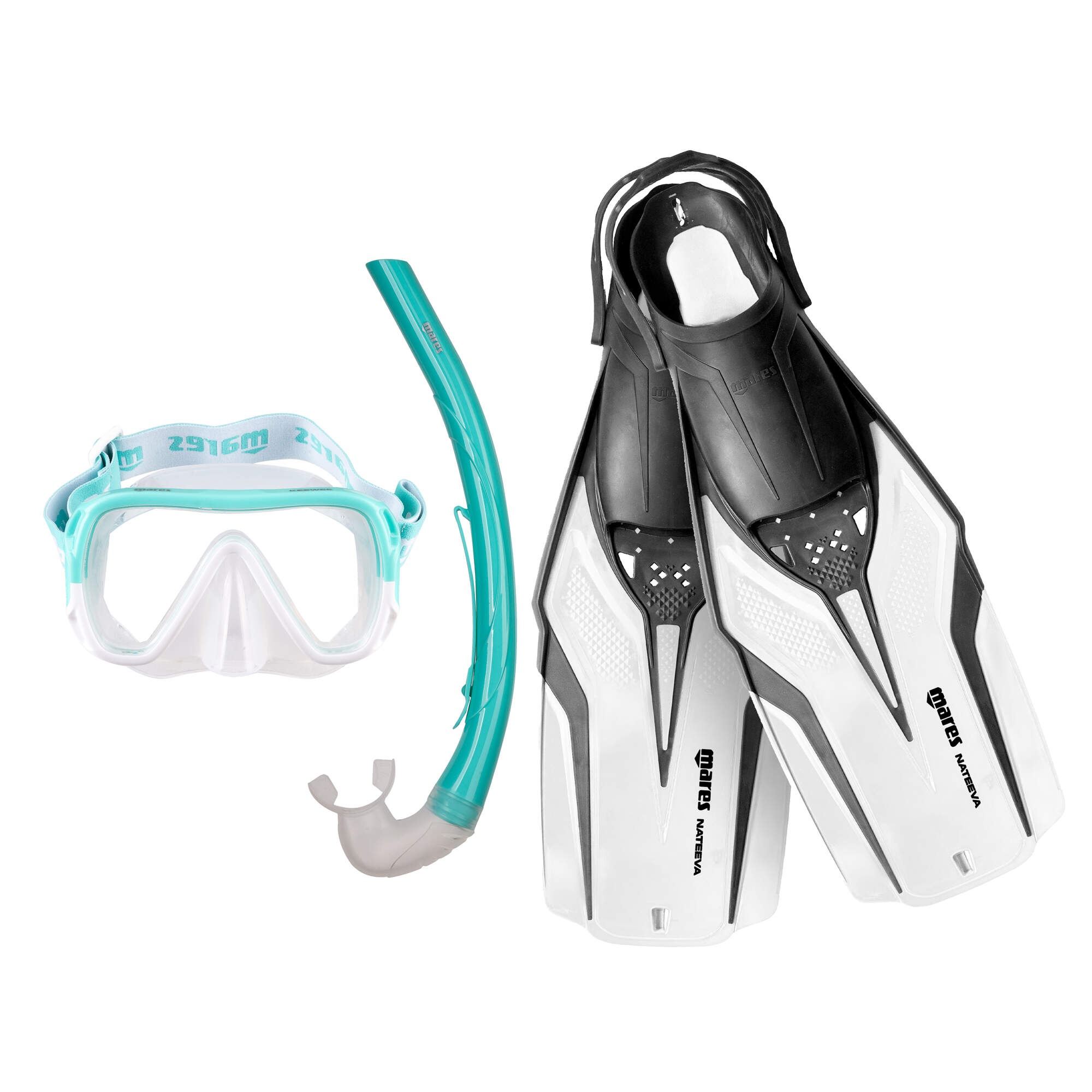 Set Mask & Snorkel & Fin Nateeva Keewee Adult (Mares Snorkeling) - Image 2