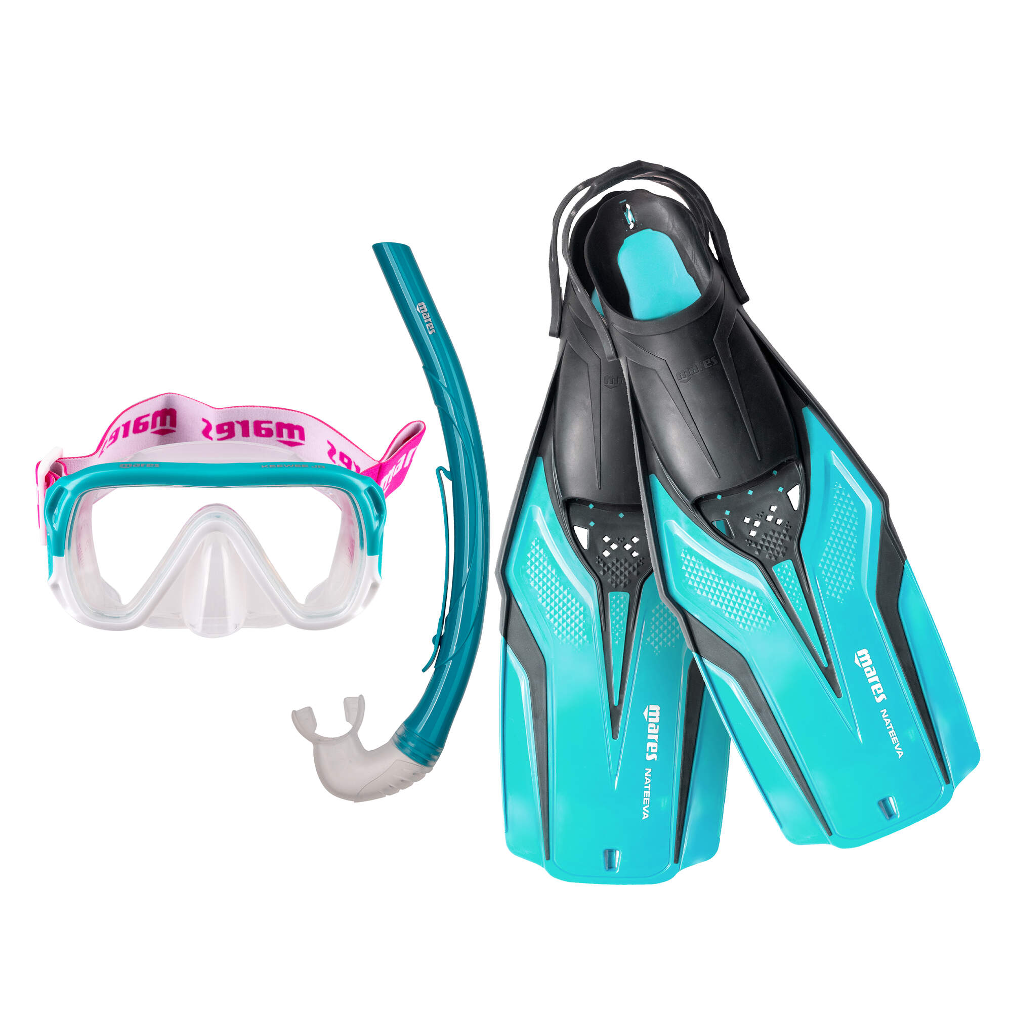Set Mask & Snorkel & Fin Nateeva Keewee Junior (Mares Snorkeling)