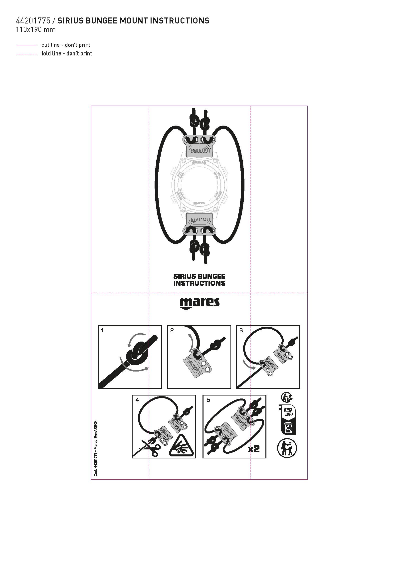 Accessories Computer Bungee Mount Sirius (Mares) - Image 2